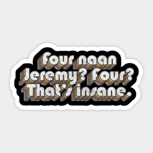 Four Naan / Peep Show Quotes Sticker